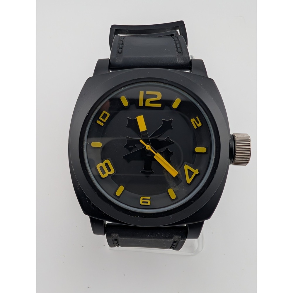 Zoo York Men's Watch 50mm Case Black Silicone Band- New Battery